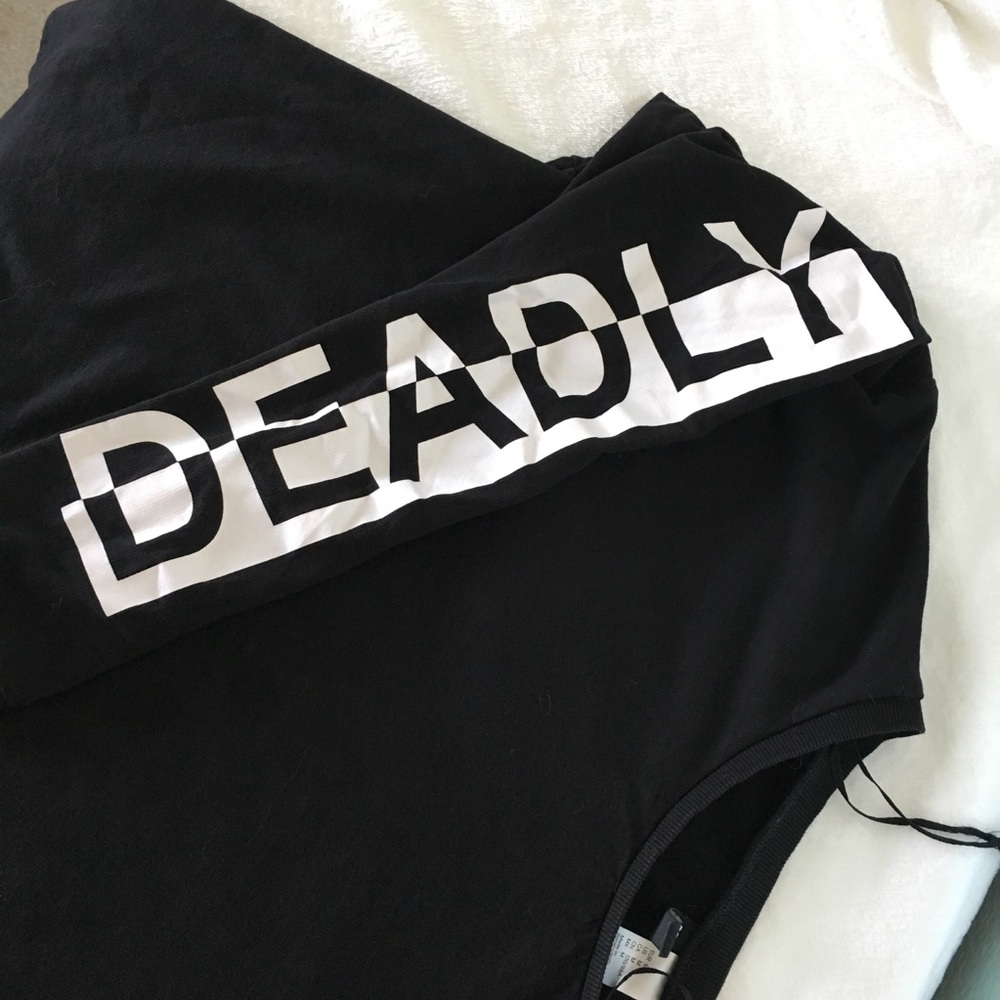 Forever 21 Black Graphic “DEADLY” Long Sleeve